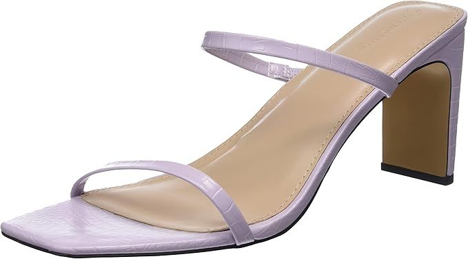 The Drop Women's Avery Square Toe Two Strap High Heeled Sandal | Amazon (US)