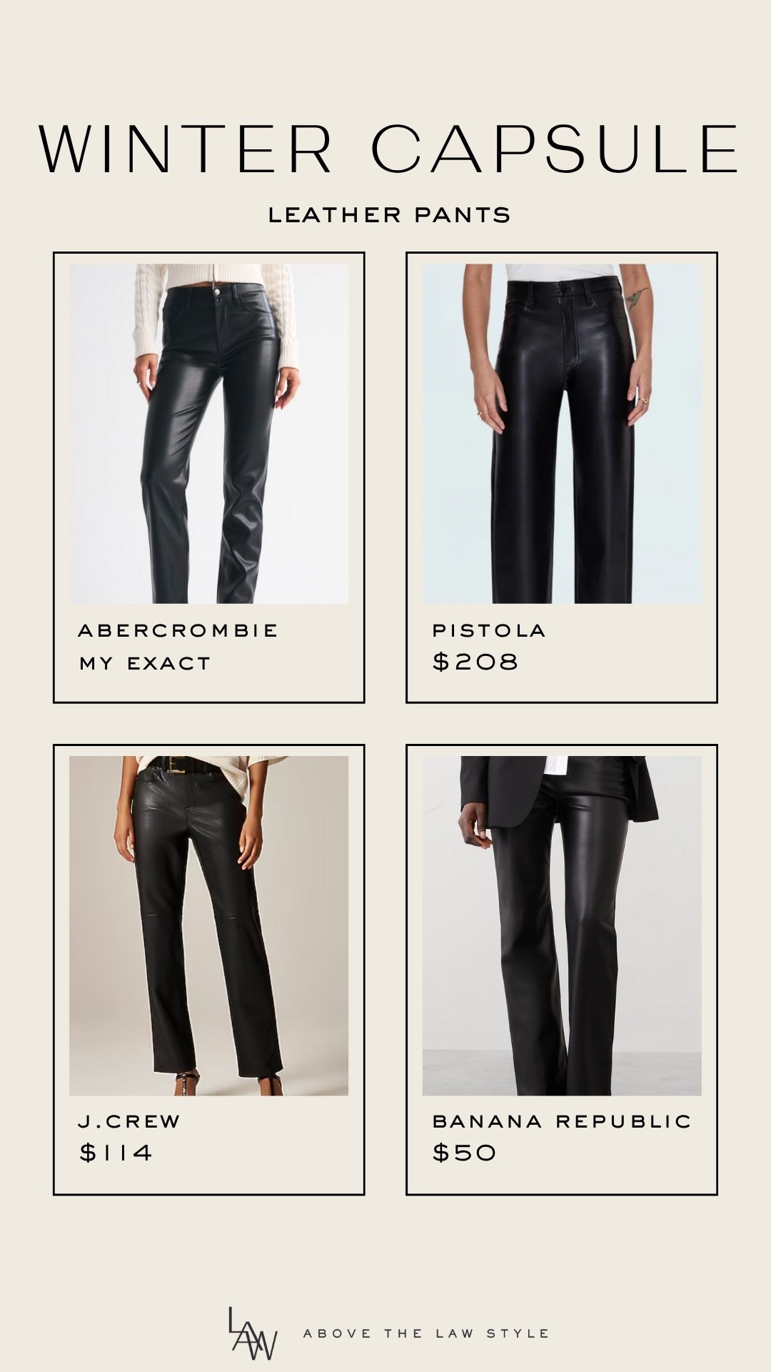 Winter Capsule: Leather Pants

#LTKFindsUnder100 #LTKFindsUnder50 #LTKStyleTip