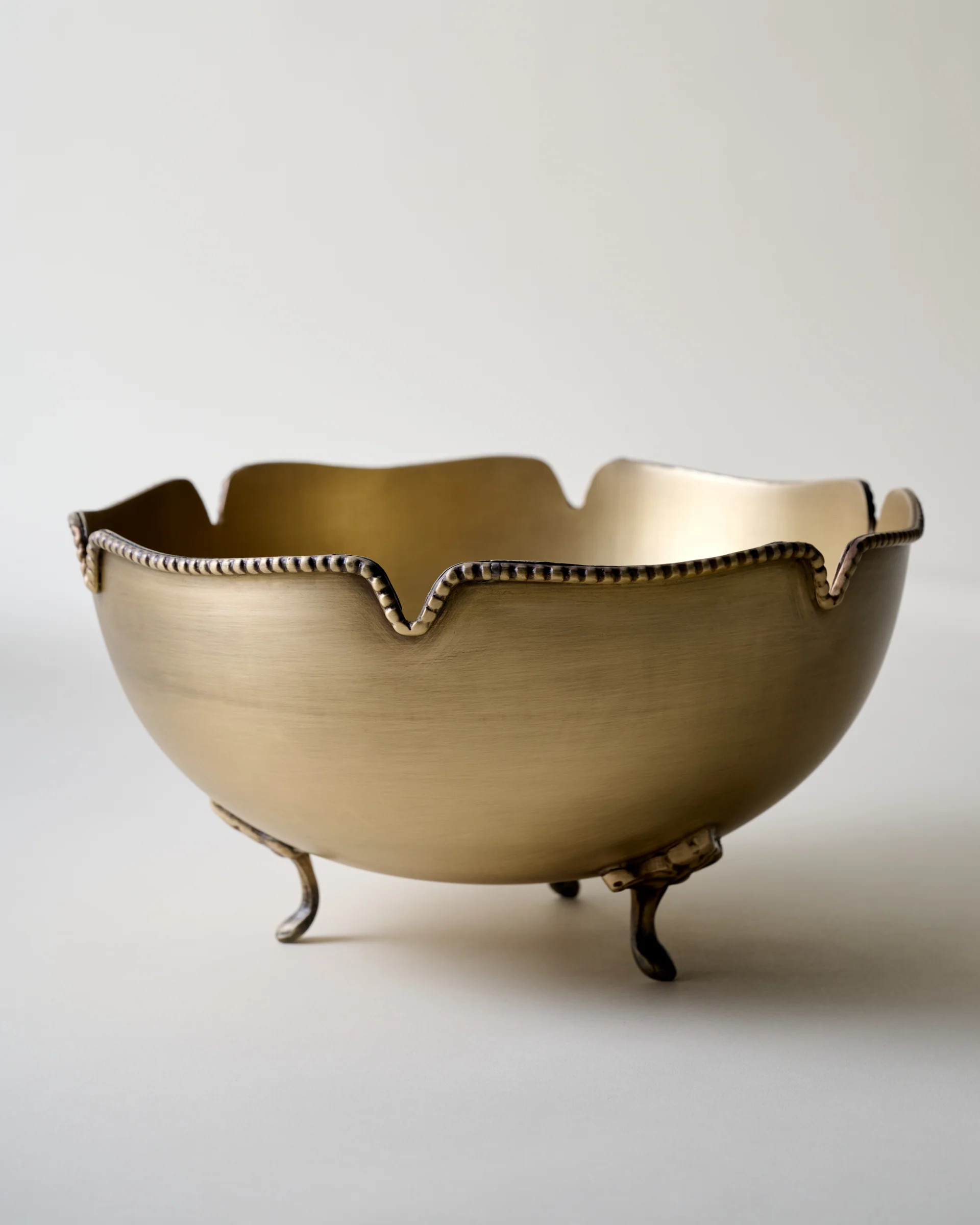 Antique Brass Footed Bowl | Magnolia