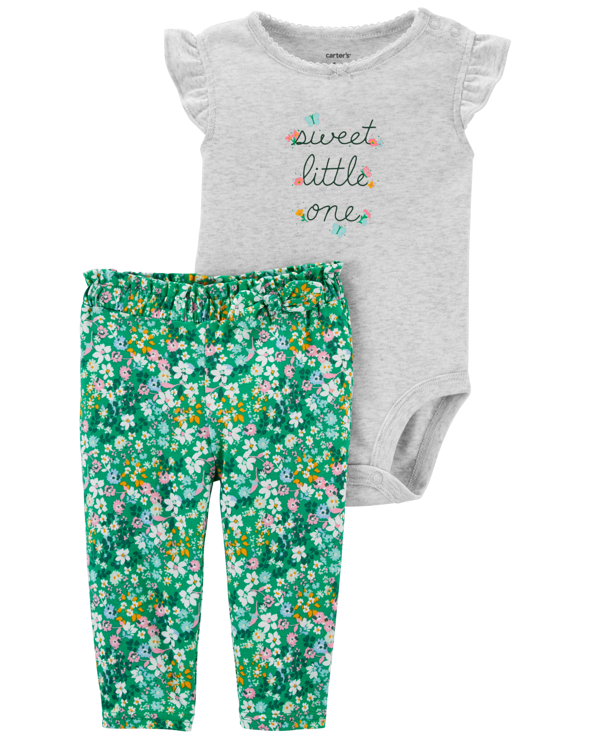 2-Piece Floral Sister Bodysuit Pant Set | Carter's