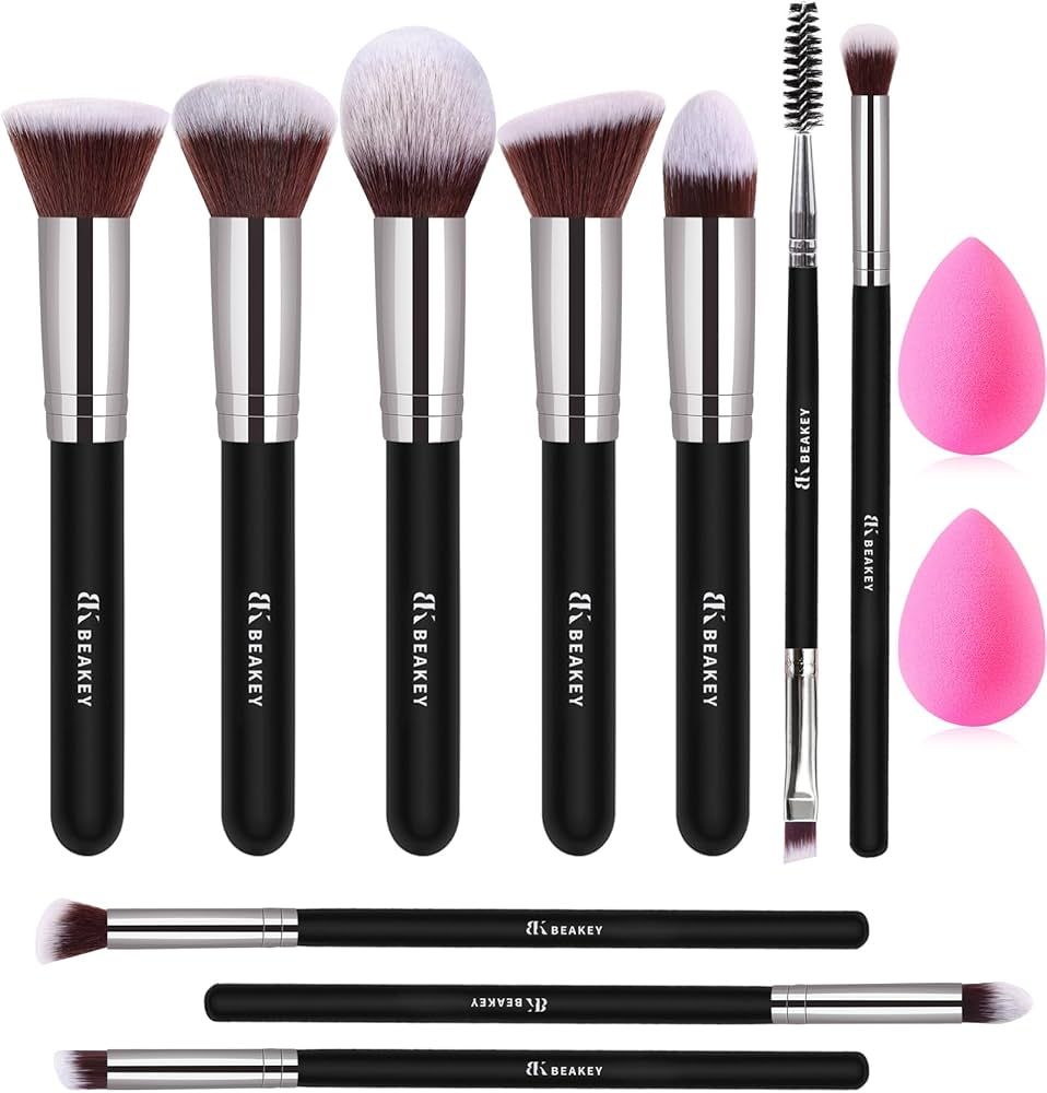 BEAKEY Soft Make up Brushes, Gentle on Skin, Effective Application - 12Pcs Premium Makeup Brush S... | Amazon (US)