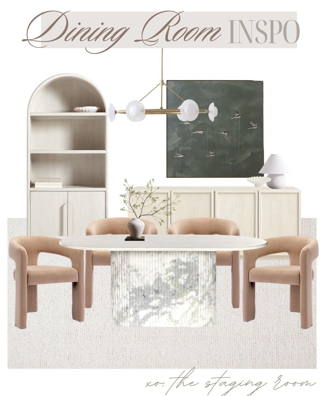 Modern contemporary dining room with beautiful fluted marble dining table, luxurious velvet dining chairs and sideboard storage. 

#diningroom #diningtable #diningchairs #marblediningtable #marbletable #sideboard #interiordecor #homedecor #explore #home

#LTKcasa #LTKstyletip #LTKsale