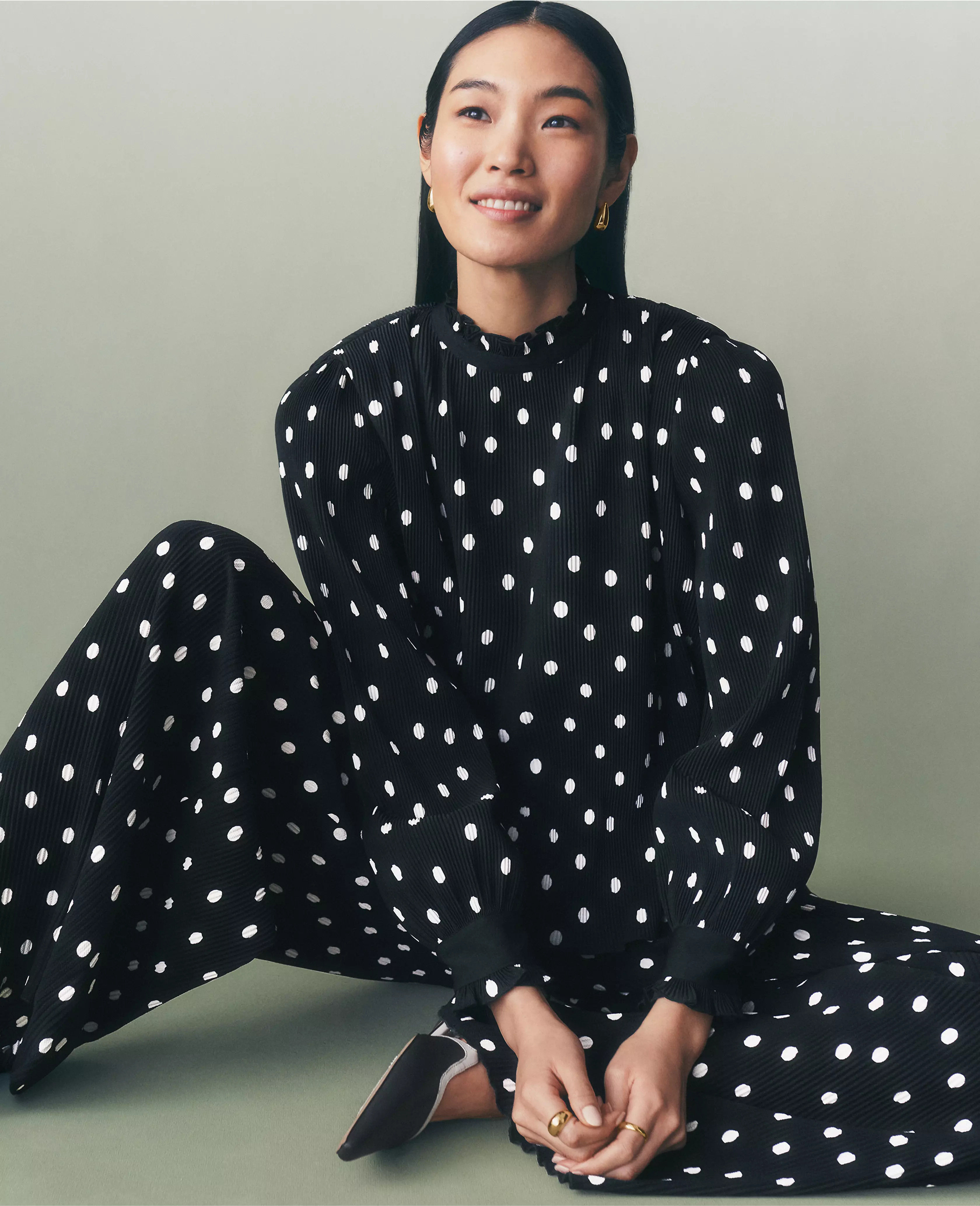 Dotted Ruffle Popover | Ann Taylor