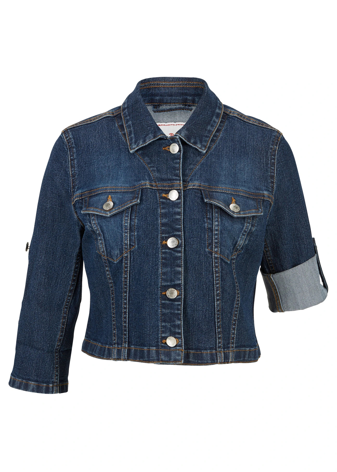 Korte spijkerjas met 3/4 mouwen donkerblauw denim | Bonprix NL (Influencer)