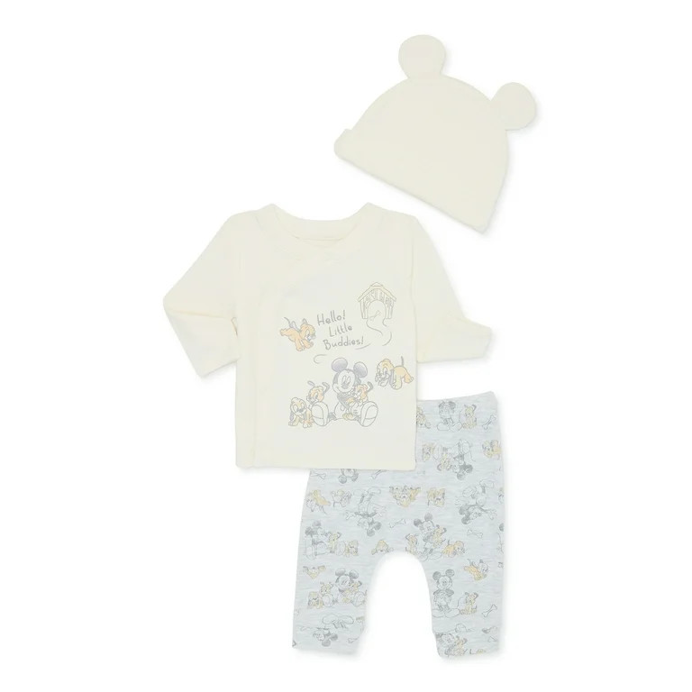 Mickey Mouse Infant Take Me Home Outfit Set, 3-Piece, Sizes 0-6M | Walmart (US)
