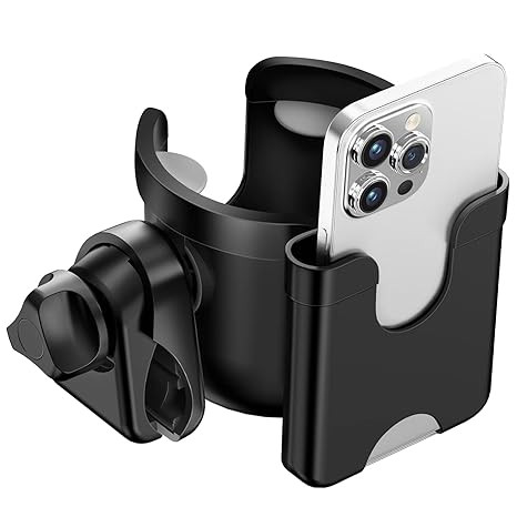 Guiseapue Stroller Cup Holder with Phone Holder, Bottle Holder for Wheelchair, Walker, Bike, Stro... | Amazon (US)