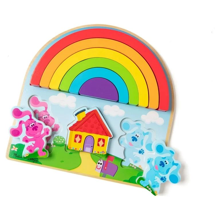 Melissa & Doug Blue's Clues & You! Wooden Rainbow Stacking Puzzle (9 Pieces) | Walmart (US)