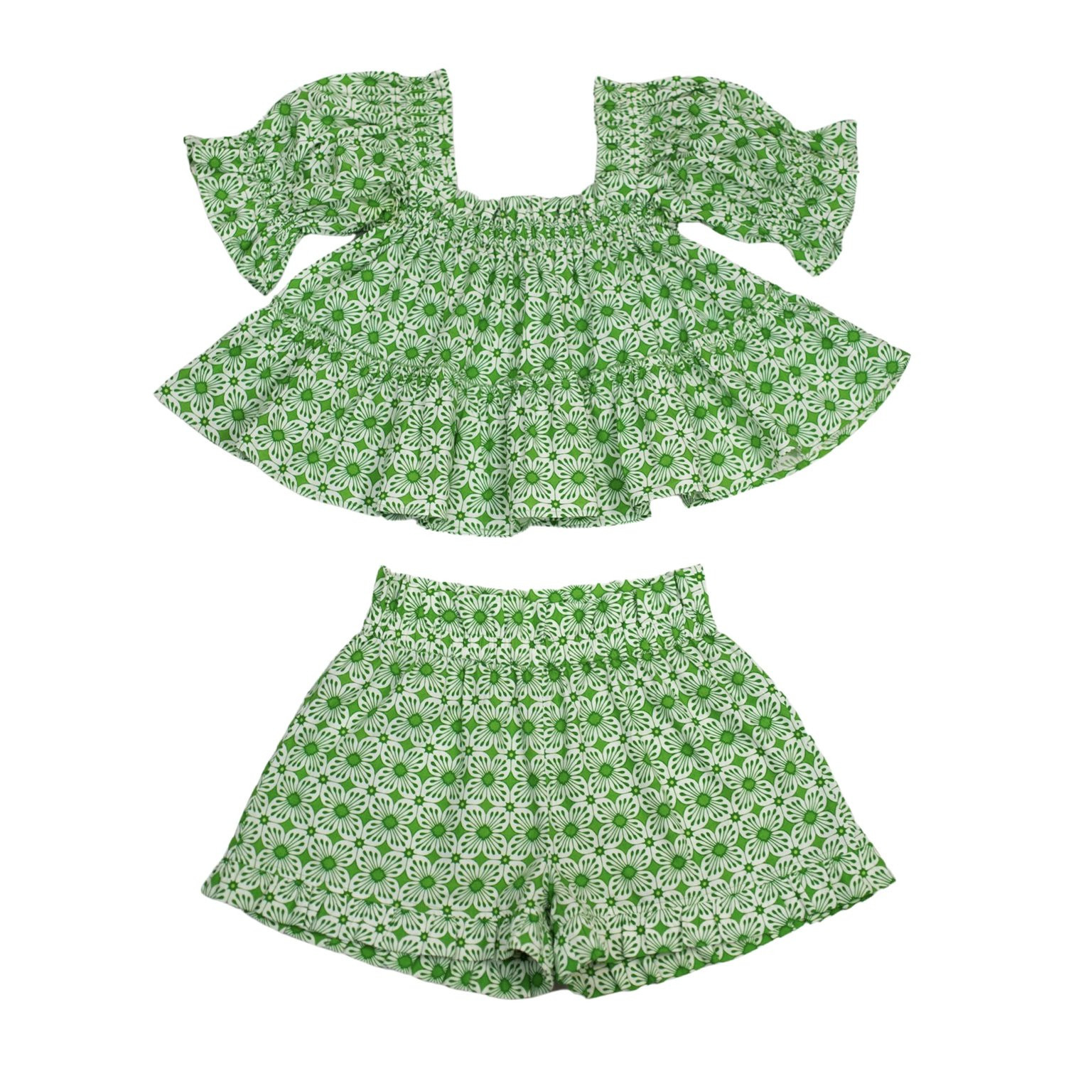 Polly Set in kelly kaleidoscope floral — Elizabeth Wilson | Elizabeth Wilson Designs