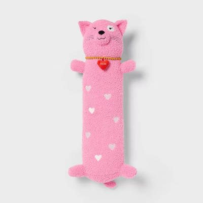 Cat Kids' Long Weighted Plush Throw Pillow Pink - Pillowfort™ | Target