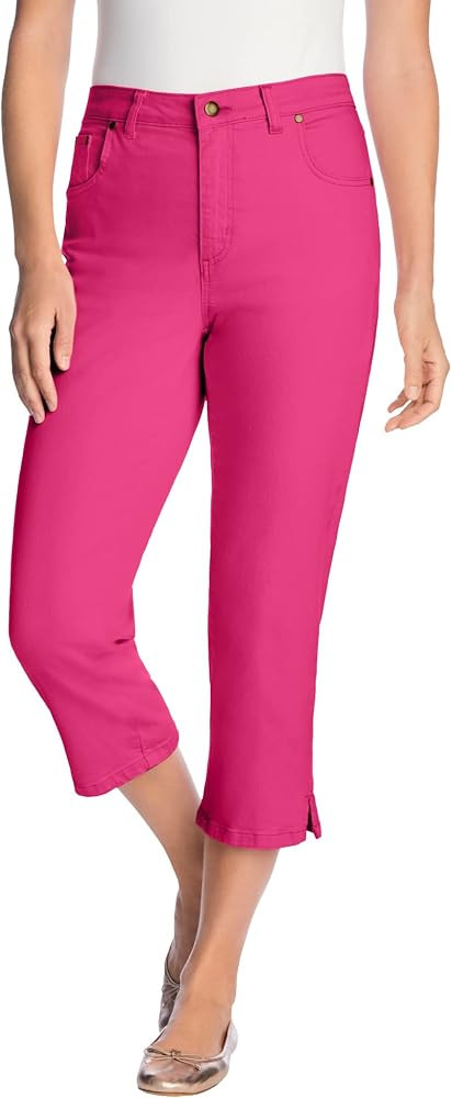 Woman Within Women's Plus Size Capri Stretch Jean | Amazon (US)