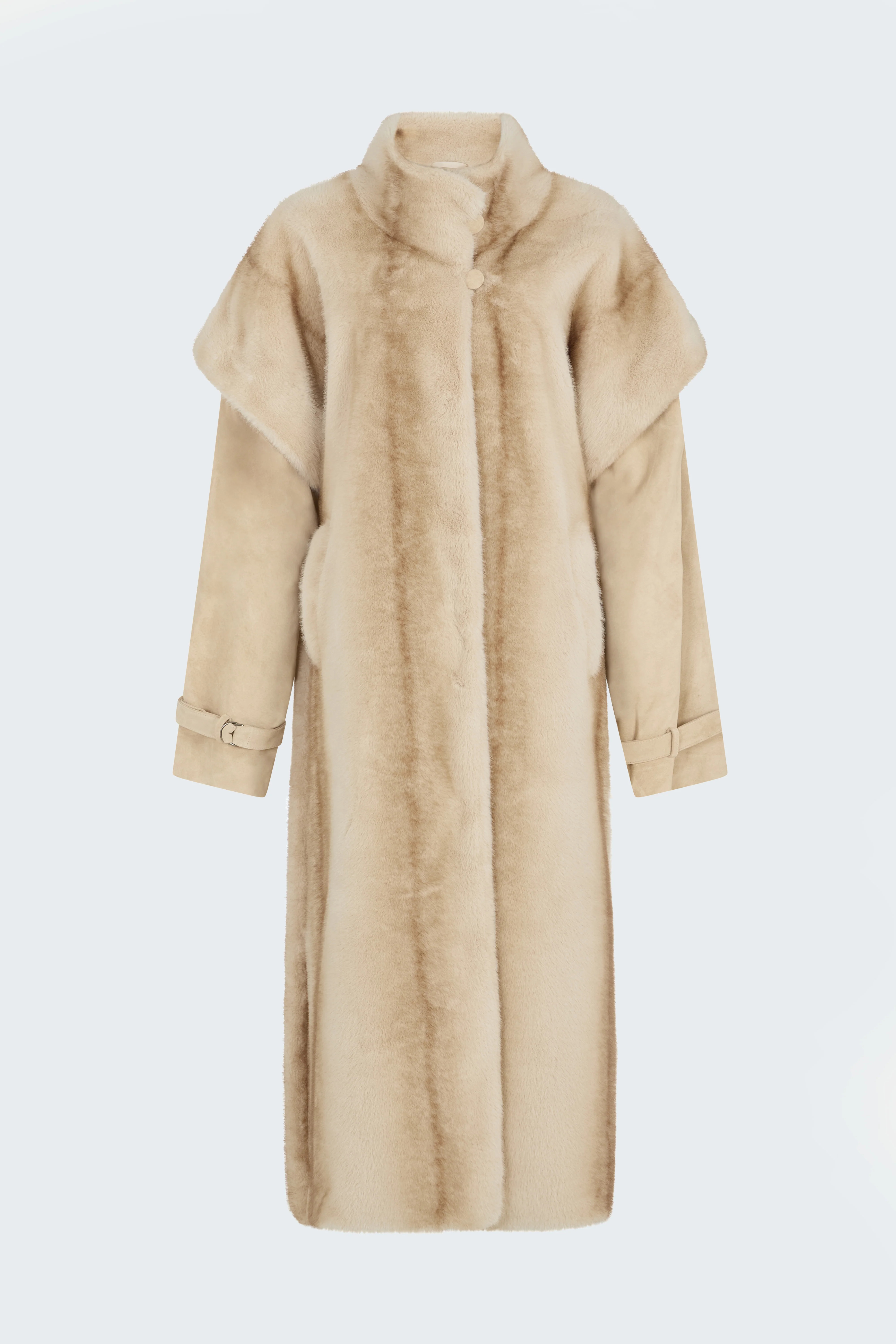 Harper Fur and Suede Coat | DUCIE