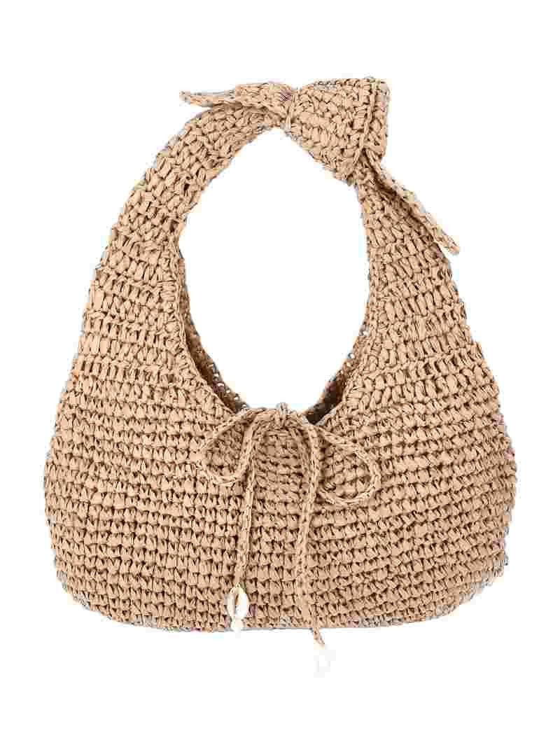 Time and Tru Women's Top Knot Crescent Shoulder Handbag, Natural | Walmart (US)