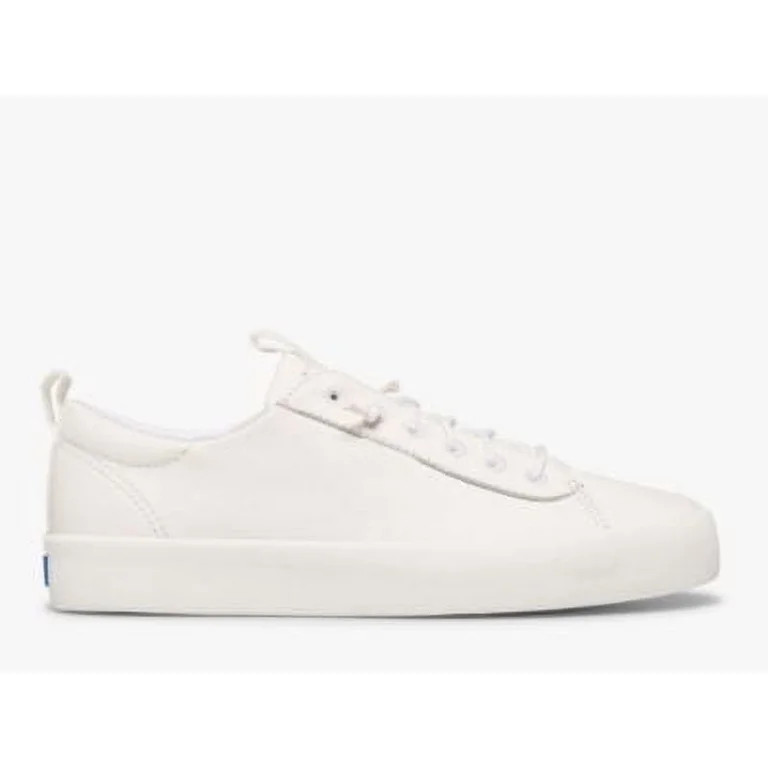 Keds Kickback Leather Women 9.5 White | Walmart (US)
