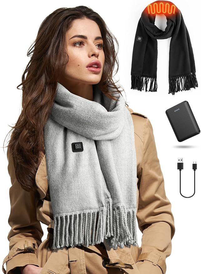 Eventek Heated Scarf for Men/Women with 5500mAh Battery, 3 Temperature Settings Battery Operated ... | Amazon (US)