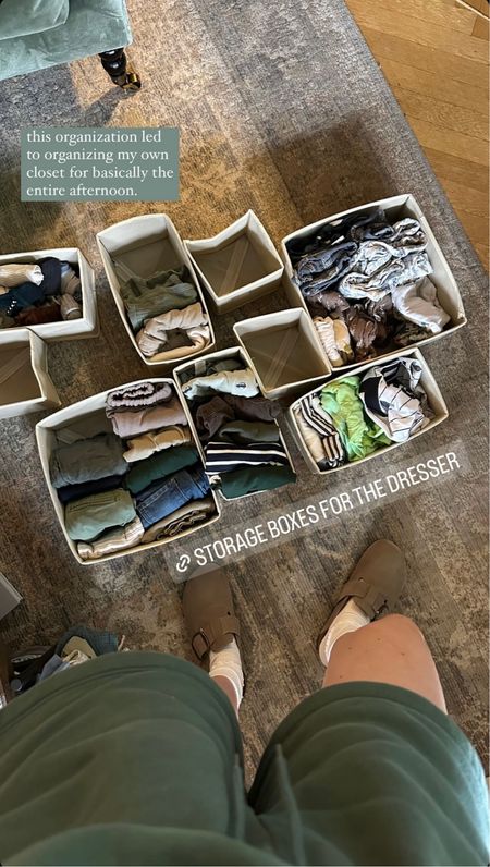 Storage boxes that I use in dressers for additional organization! Storage boxes come in a 9 pack and linked below from Amazon

#LTKfindsunder50