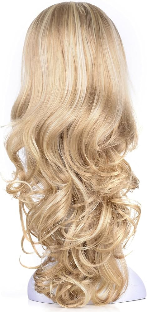 Onedor 23" Curly Hair Women Ladies 3/4 Half Wig Premium Japanese Synthetic fibers Wigs with Secur... | Amazon (US)