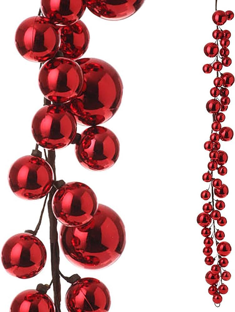 RAZ Imports - 4' Red Plastic Christmas Ball Garland | Amazon (US)