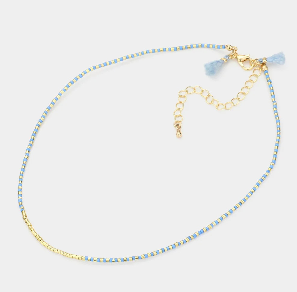 Carolina Tiny Beaded Necklace | Erin McDermott Jewelry