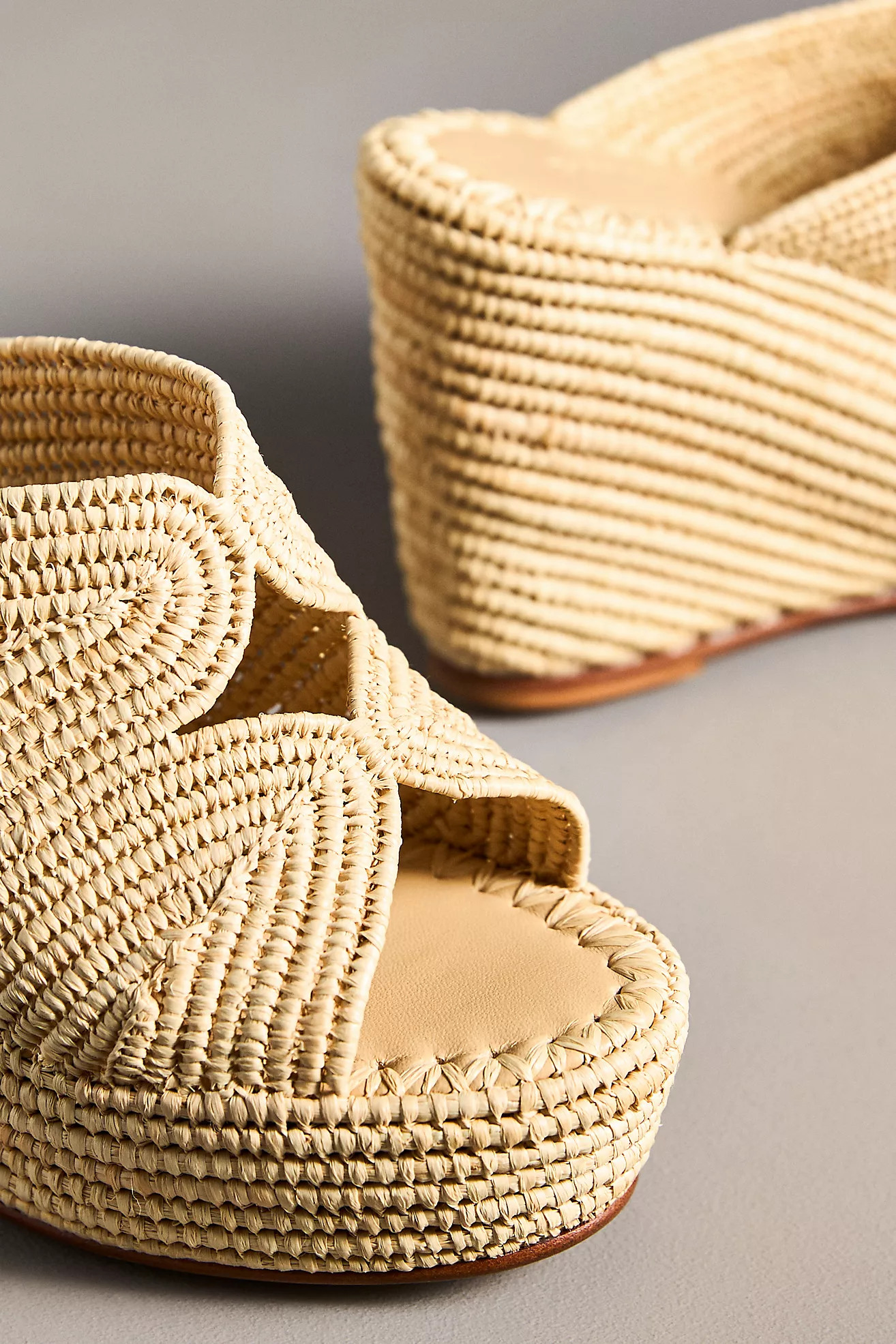 Carrie Forbes Lilou Raffia Wedge Heels | Anthropologie (US)