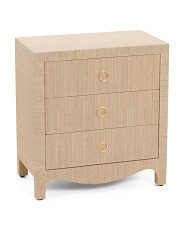 26in Three Drawer Curved Bottom Side Table | Marshalls