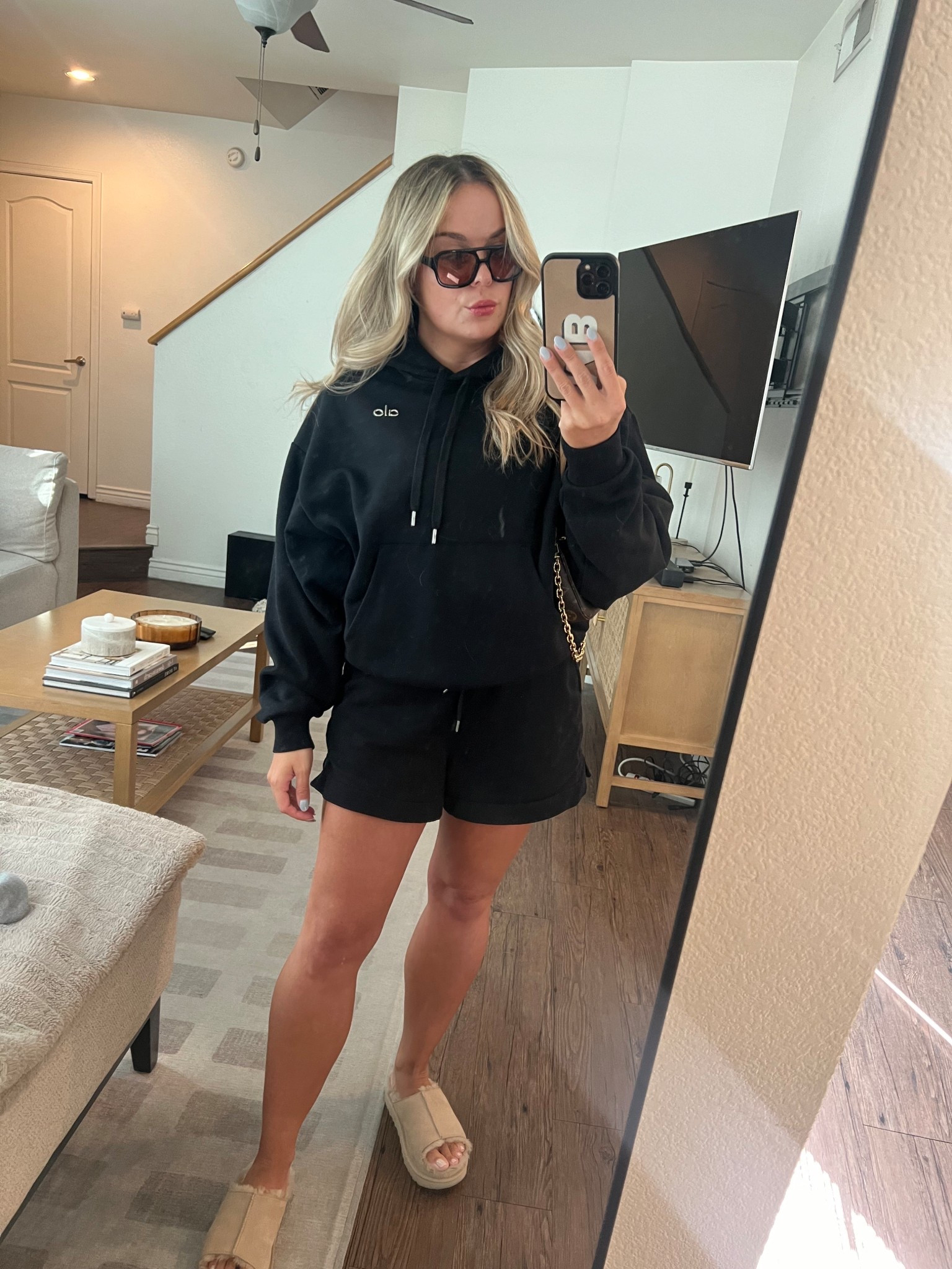 Comfy outfit
Uggs
Uggs platform
Ugg greenport slides
Ugg sandals
Alo 
Alo hoodie 
Vehla sunglasses


#LTKHome #LTKStyleTip #LTKFindsUnder100