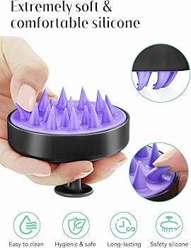 HEETA Hair Scalp Massager, Scalp Scrubber with Soft Silicone Bristles for Hair Growth & Dandruff ... | Amazon (US)