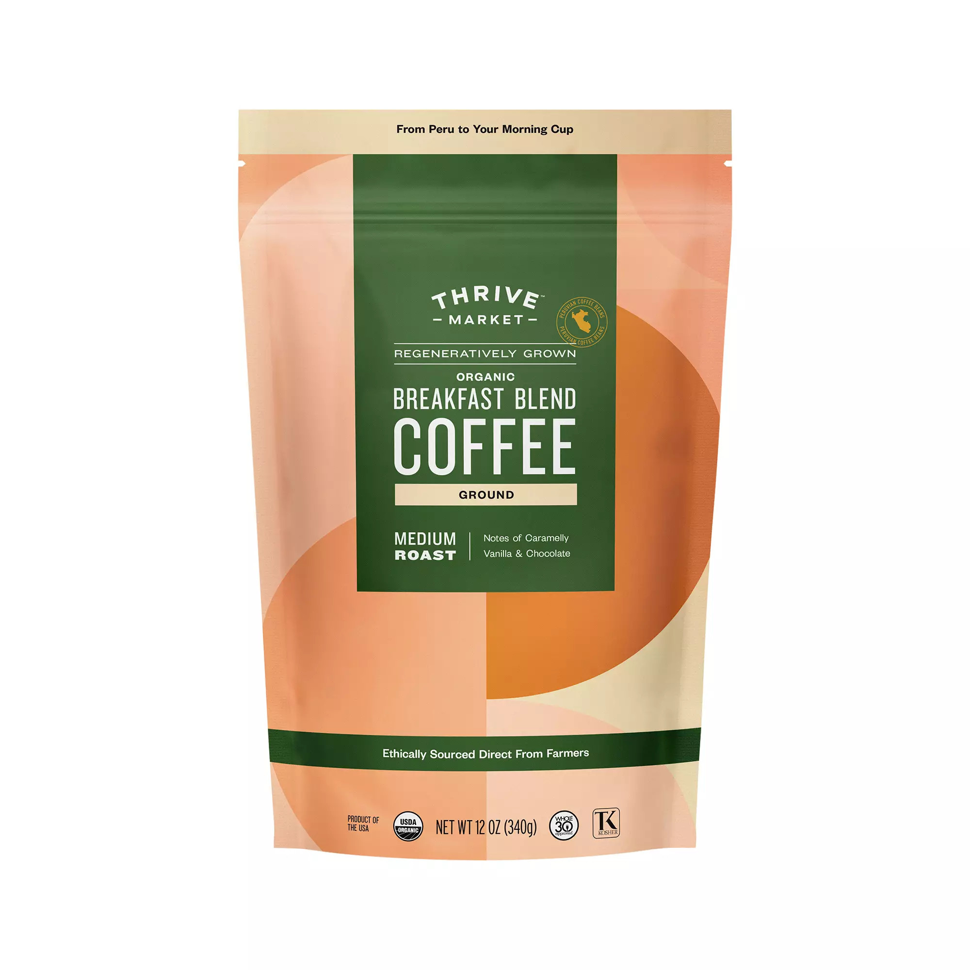 Breakfast Blend Coffee, Regeneratively Grown Organic, Ground | Thrive Market