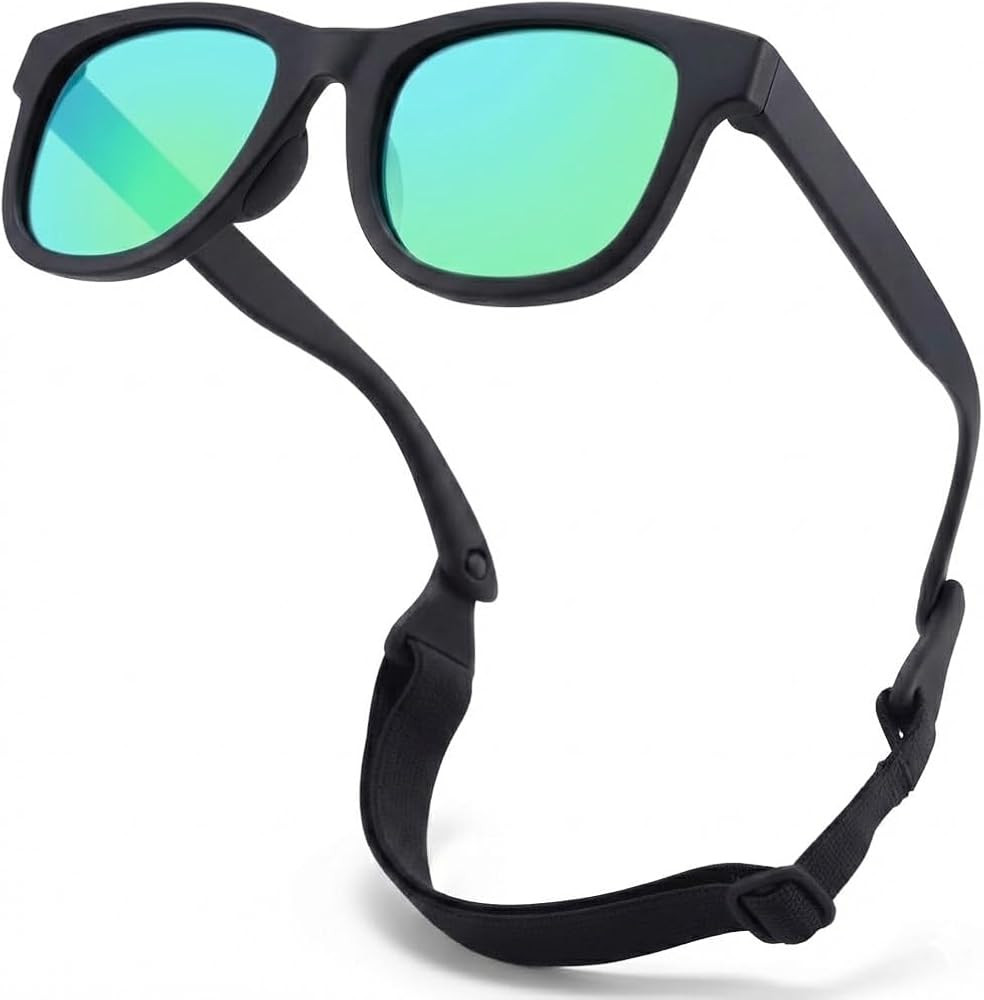 Polarized Baby Sunglasses with Strap - Unbreakable Infant Sunglasses for Newborn Toddler Boys Gir... | Amazon (US)