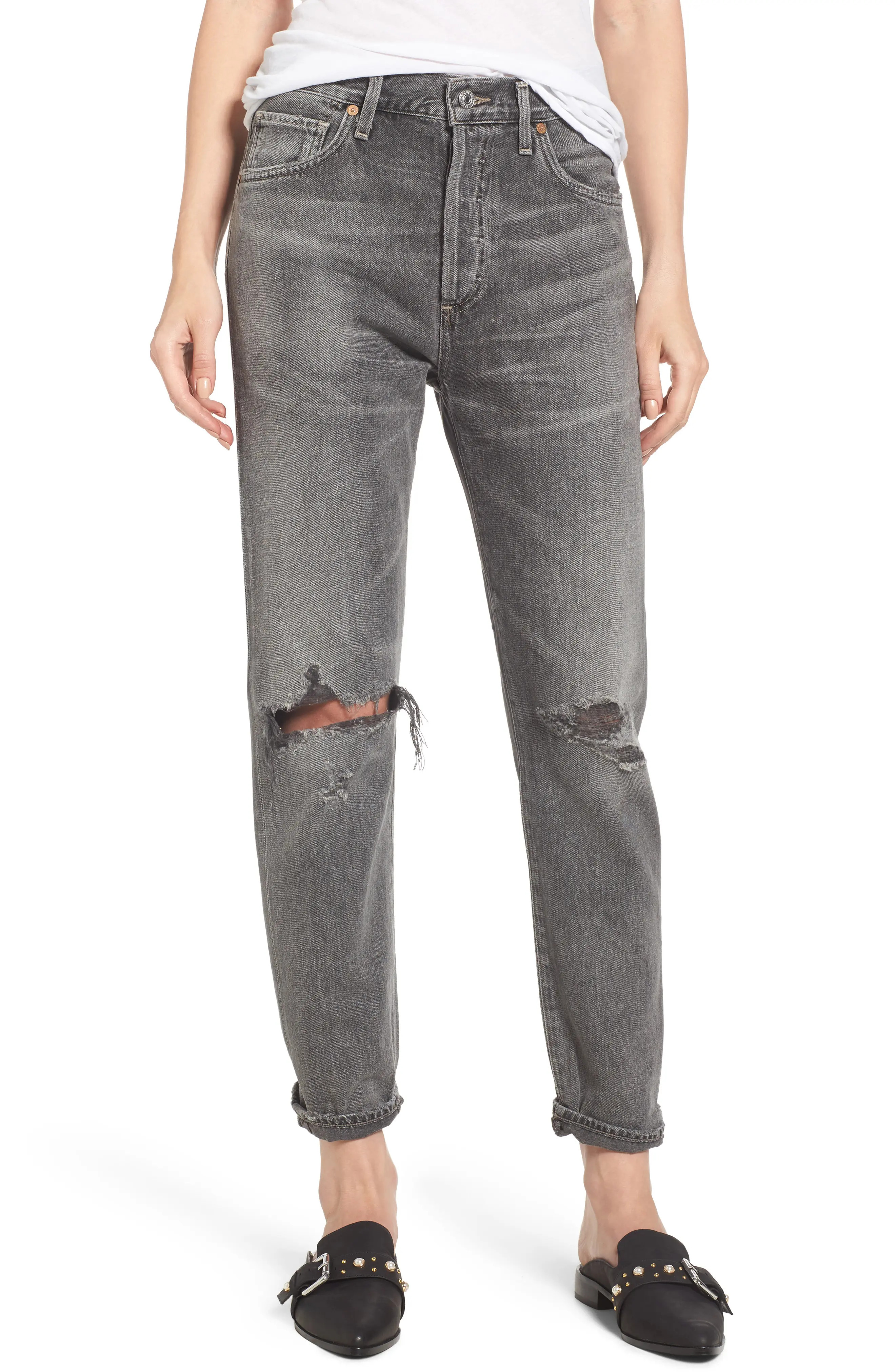 Citizens of Humanity Liya High Waist Boyfriend Jeans (Extreme) | Nordstrom