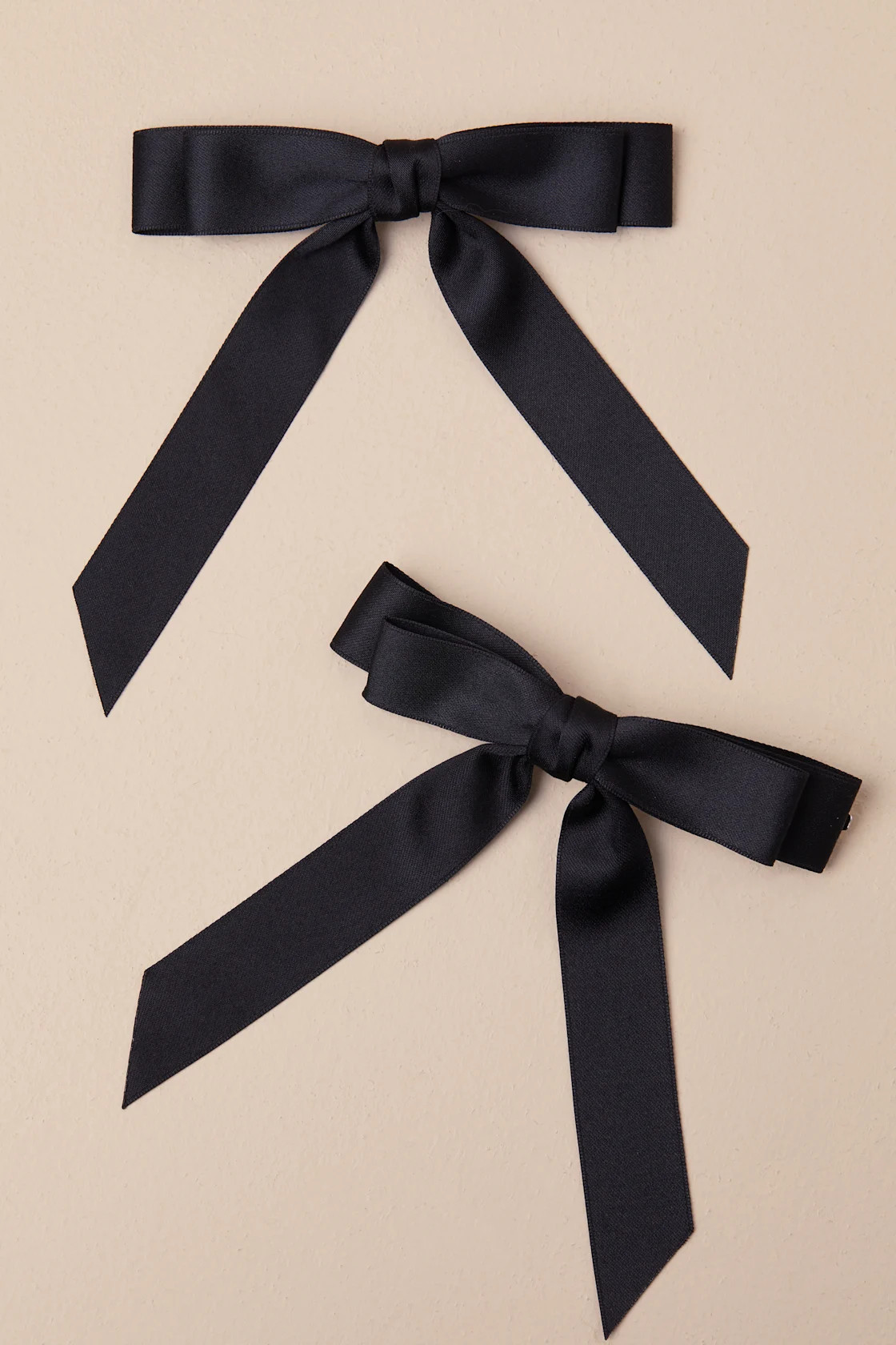 Cute Reputation Black Bow Hair Clip Set | Lulus