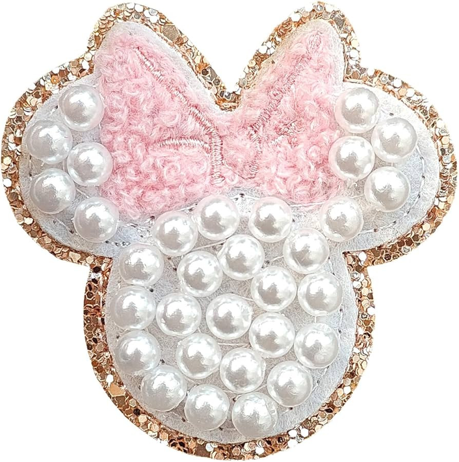 Iron on Pearl Patches, Cute Cartoon Self-Adhesive Sticker Patch, DIY Iron Patches for Bags, Jacke... | Amazon (US)