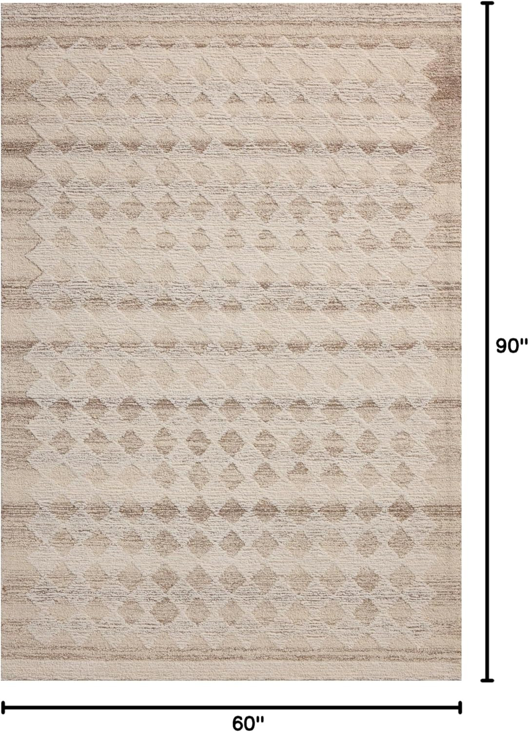 Loloi Magnolia Home by Joanna Gaines x Rae Natural/Ivory 5'-0" x 7'-6" Area Rug | Amazon (US)