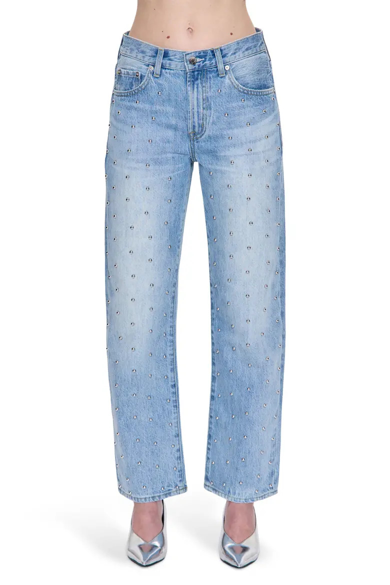 Lexi Distressed Crop Barrel Jeans (Women) | Nordstrom | Nordstrom