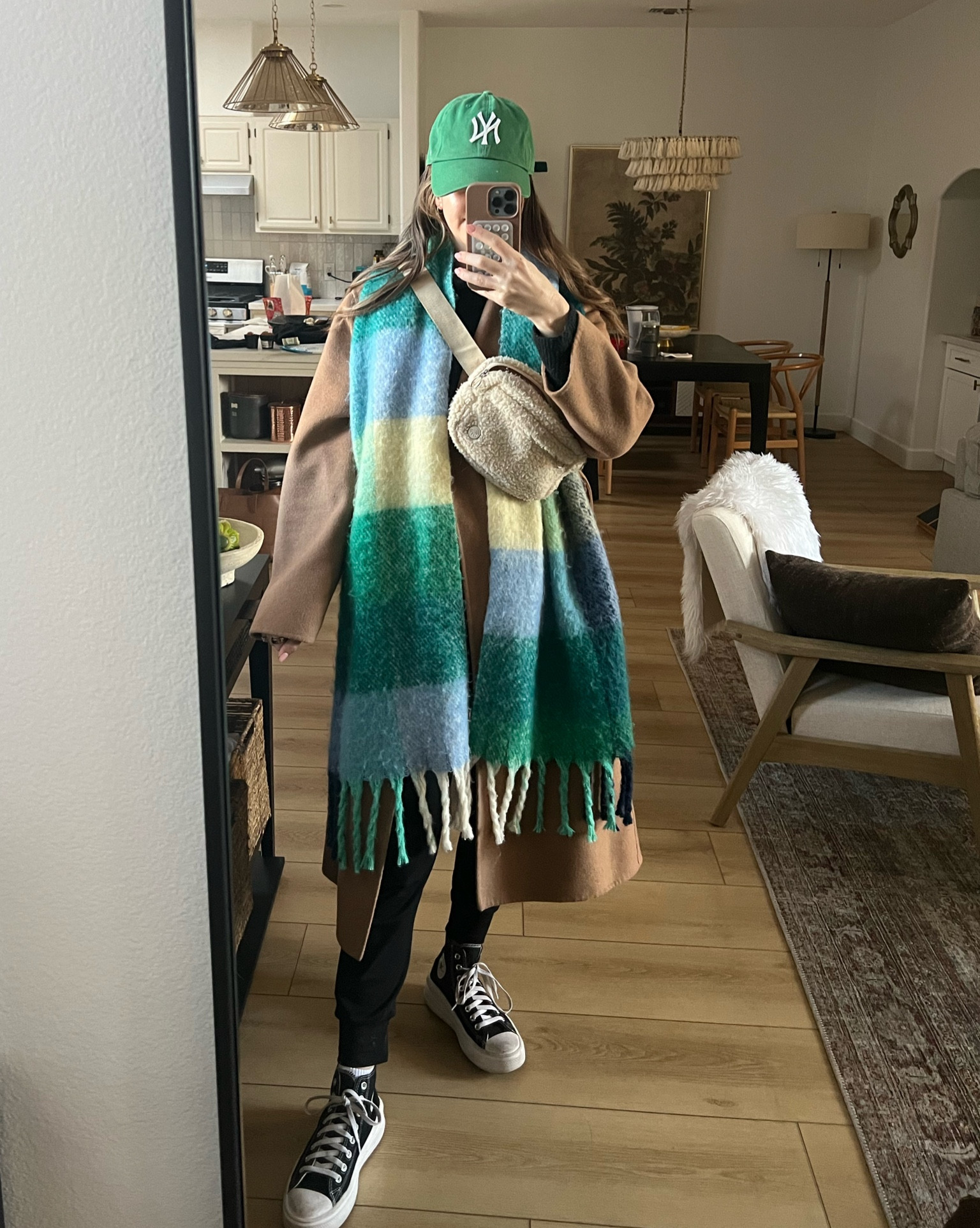 Fanny pack and joggers are Senita! Use code BBOOKS15 for a discount! 

Camel coat winter outfit 

#LTKstyletip