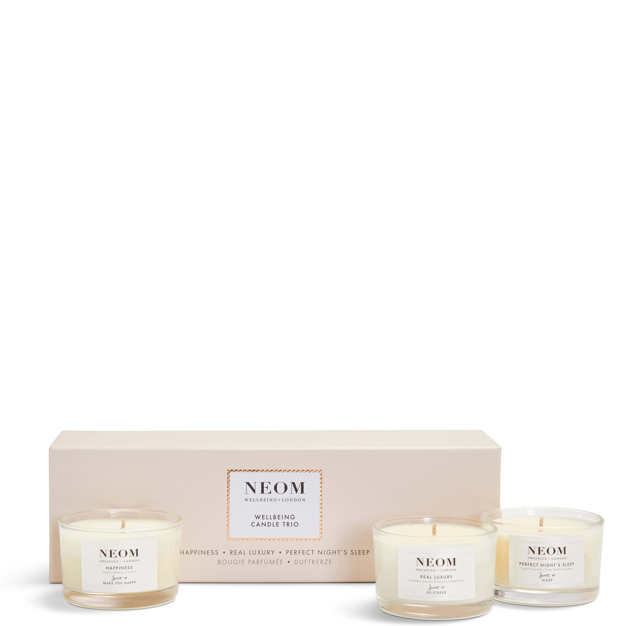 NEOM Wellbeing Wellbeing Candle Trio | LOOKFANTASTIC | Look Fantastic (UK)