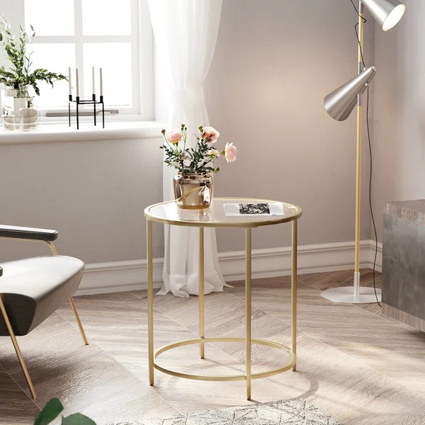 Bancroft 21.6'' Tall Glass End Table | Wayfair North America