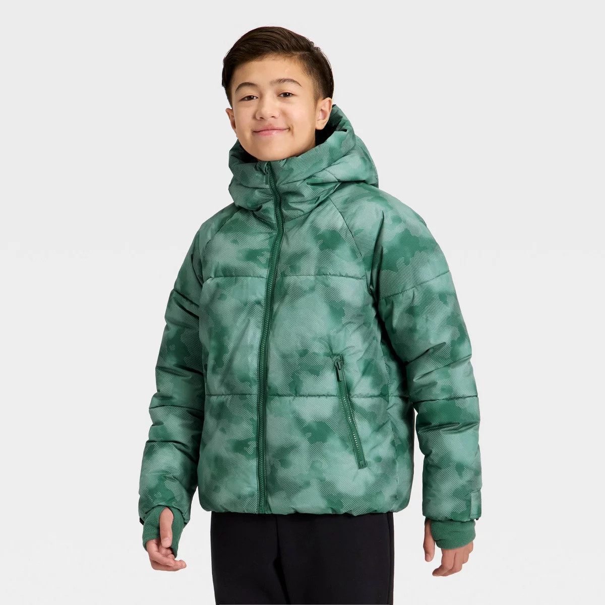 Boys' Puffer Hooded Jacket - All In Motion™ | Target
