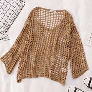 BDARE - Long-Sleeve Crochet Knit Top | YesStyle | YesStyle Global