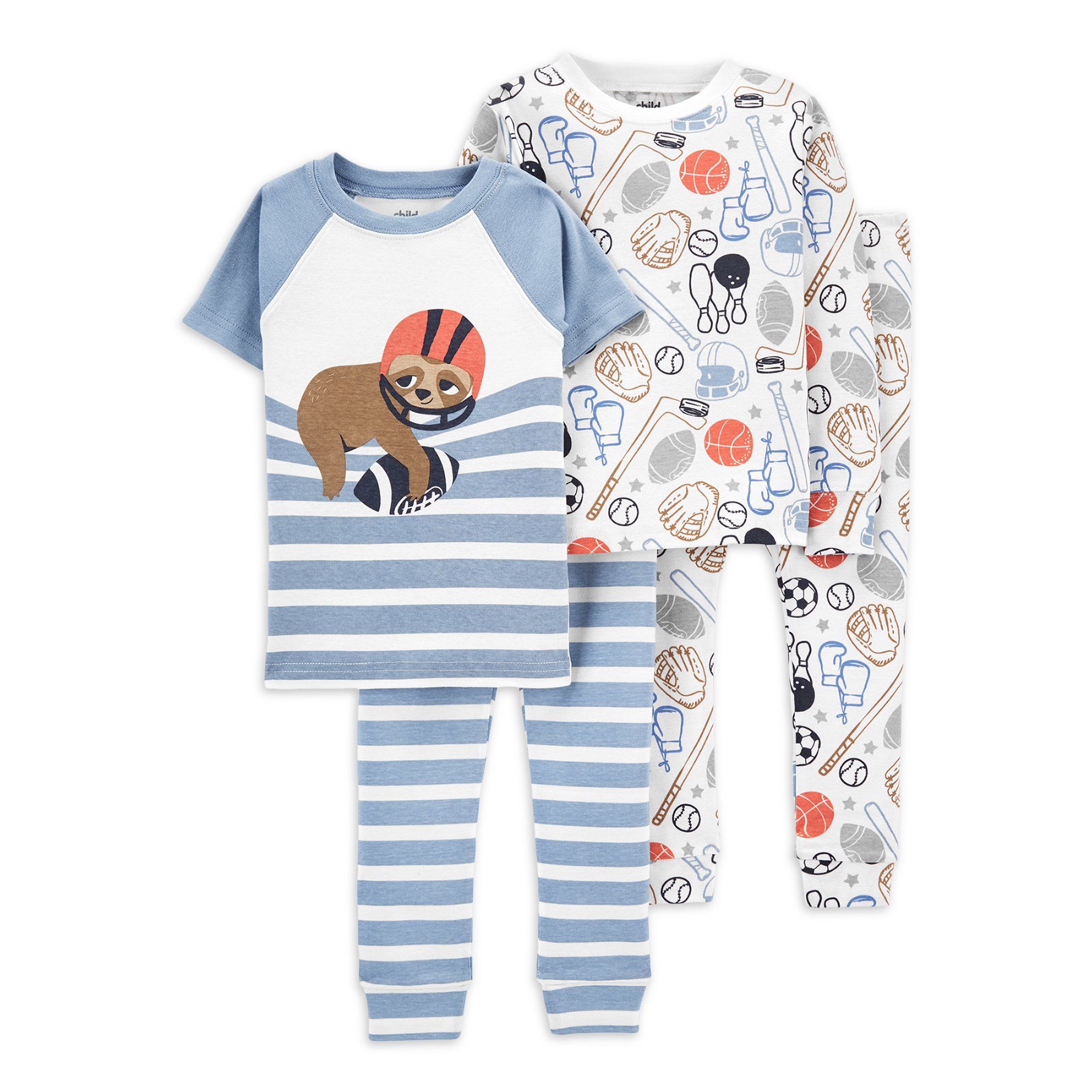 Carter's Child of Mine Baby and Toddler Boy Pajama Set, 4-Piece, Sizes 12M-5T | Walmart (US)