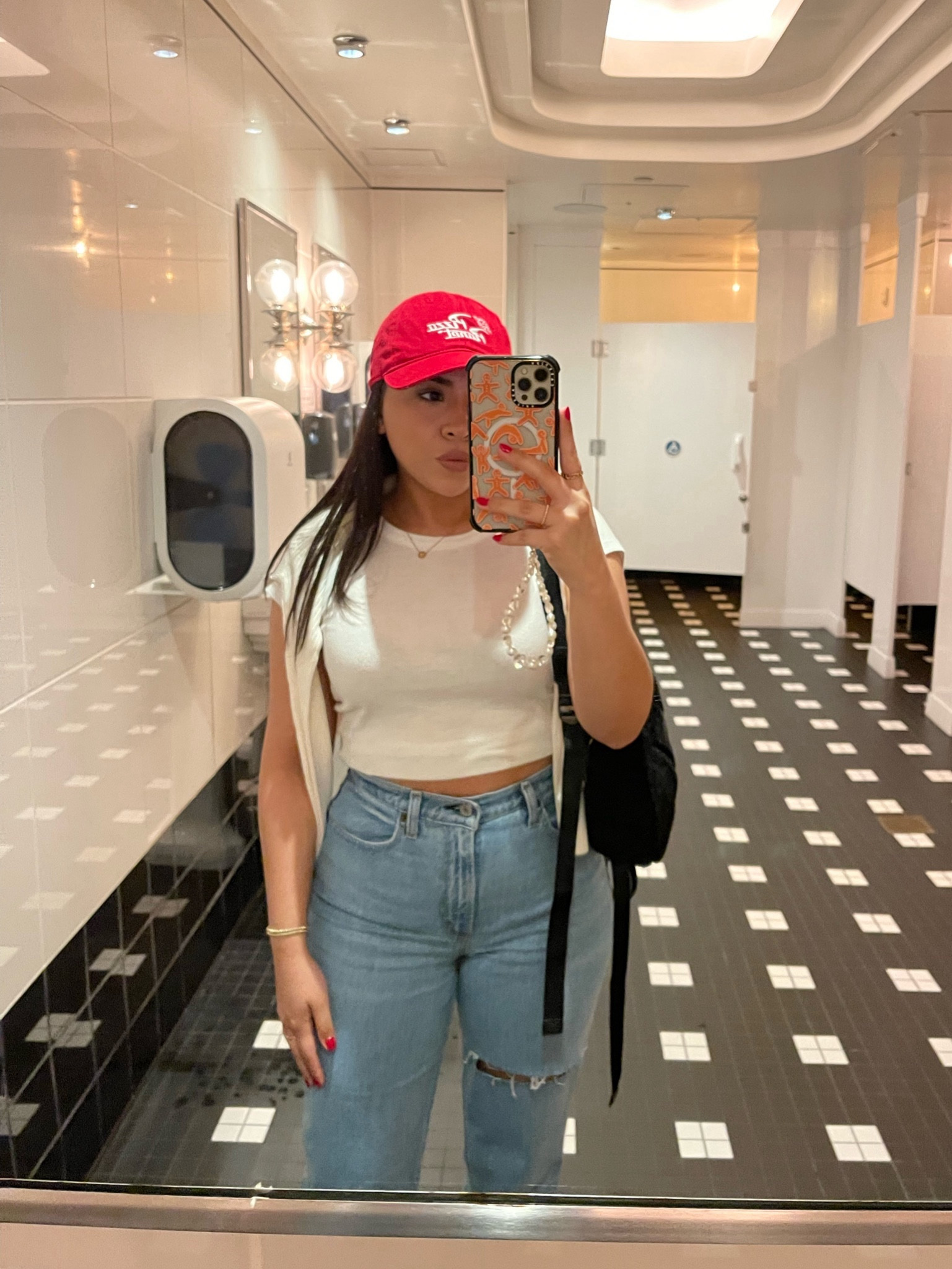 Disney outfit idea 
White tee: small
Cardigan: xs 
90s Abercrombie jeans: 27 short 
Sherpa mini backpack 
Toy Story baseball cap 

#LTKSeasonal #LTKstyletip #LTKfindsunder100