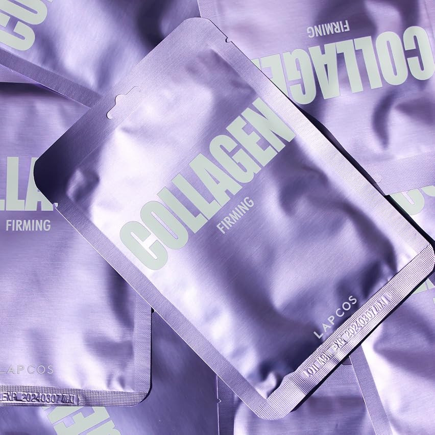 LAPCOS Collagen Sheet Mask, Firming Daily Face Mask with Collagen Peptides for Wrinkles & Dark Spots | Amazon (US)