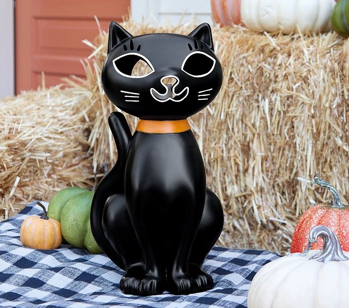 Weatherproof Black Cat Halloween Luminary | Pottery Barn Kids