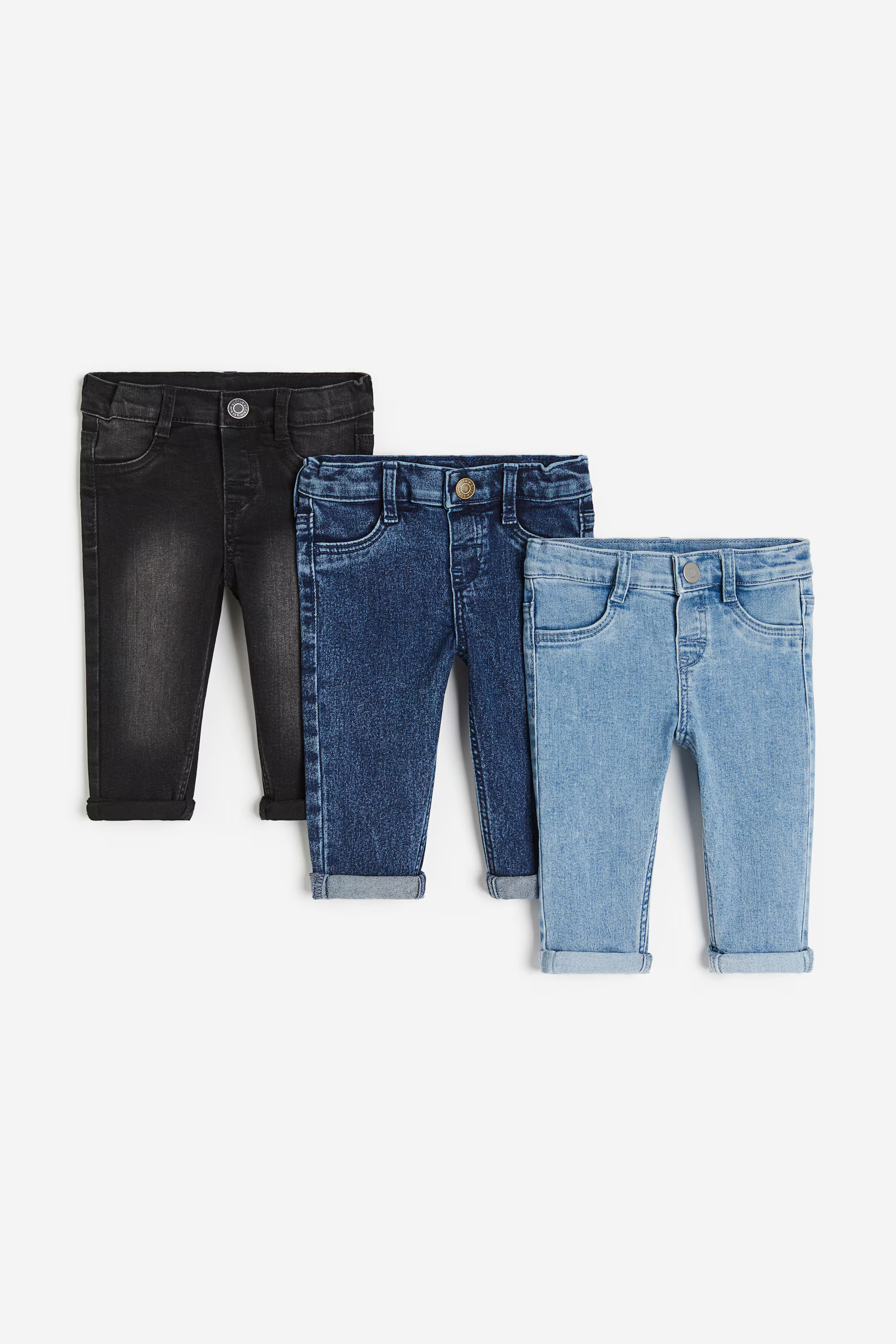 3-pack Comfort Stretch Skinny Fit Jeans | H&M (US + CA)