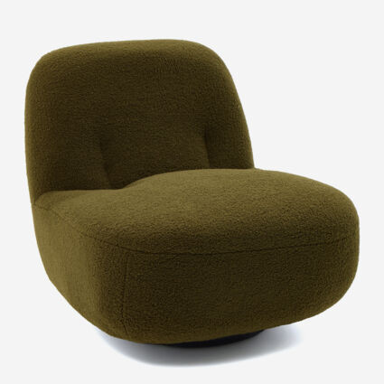 Olive Sleepy Curve Swivel Chair 80x95cm | TK Maxx