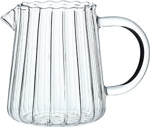 CHOOLD Elegant Wave Shaped Crystal Glass Creamer Coffee Pitcher/Serving Pitcher/Sauce Pitcher/Mil... | Amazon (US)