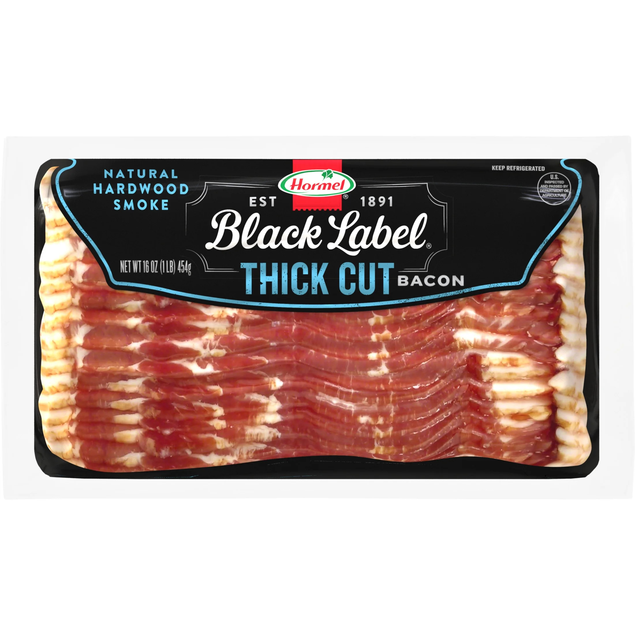 HORMEL BLACK LABEL Bacon, Thick Cut, Gluten Free, Refrigerated, 16 oz Plastic Package | Walmart (US)