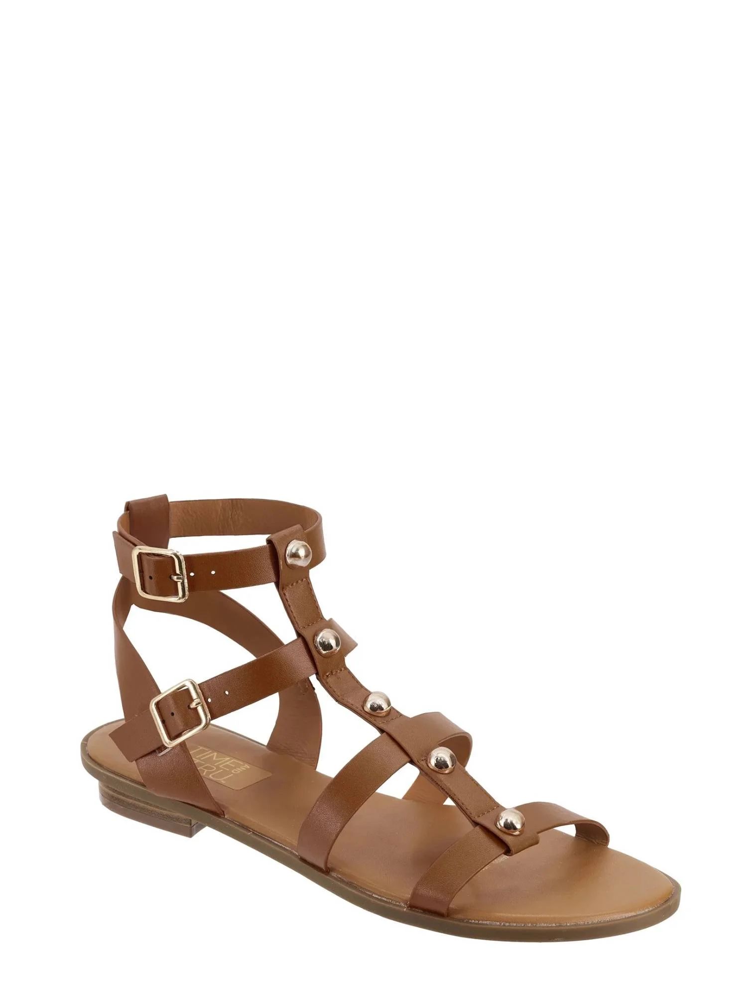 Time and Tru Women's Studded Gladiator Sandals | Walmart (US)