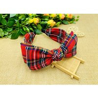 Red Plaid Big Bow Knotted Headband, Wide Headband, Red Tartan Fabric Headband, Headbands For Women, Plaid Bow Hairband, Plaid Crown | Etsy (US)