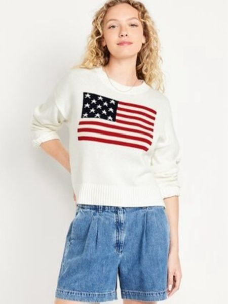 *immediately adds to cart* Old Navy just dropped a $44 dupe of the iconic Ralph Lauren flag sweater 🇺🇸 Must-have for summer and the Fourth of July! 

#LTKFindsUnder50 #LTKSeasonal