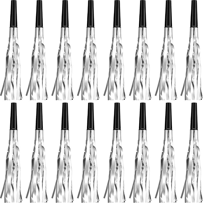 Skylety 24 Pcs New Years Party Blowers Noise Makers Silver Glitter Christmas Blowers for Sporting... | Amazon (US)